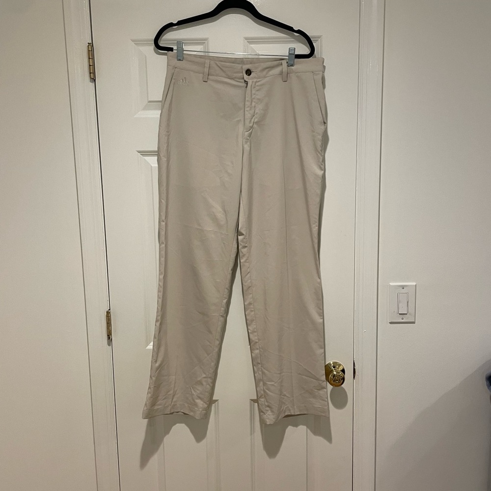 Adidas men’s climalite golf pants - size 34 - khaki color